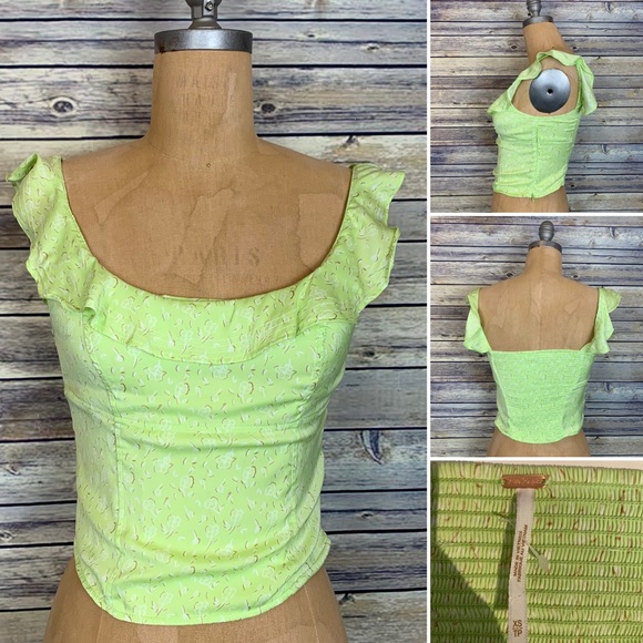 Free people cropped top green size xs - Picture 1 of 8